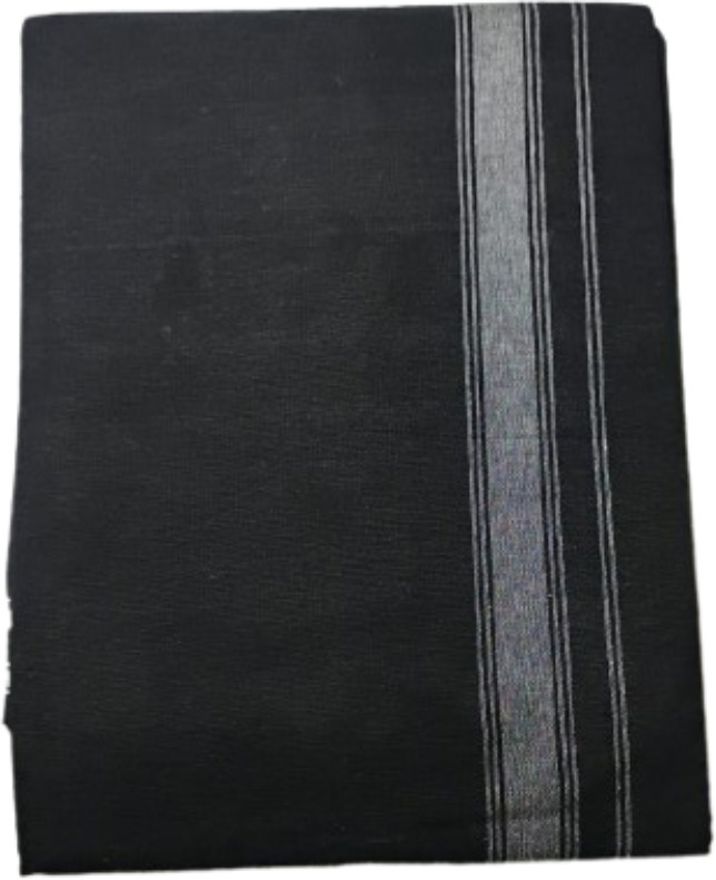Bs Trendz B's Trendz Men's Kerala Style Dhoti – Black Cotton Veshti with White Border Men Dhoti-picture-28