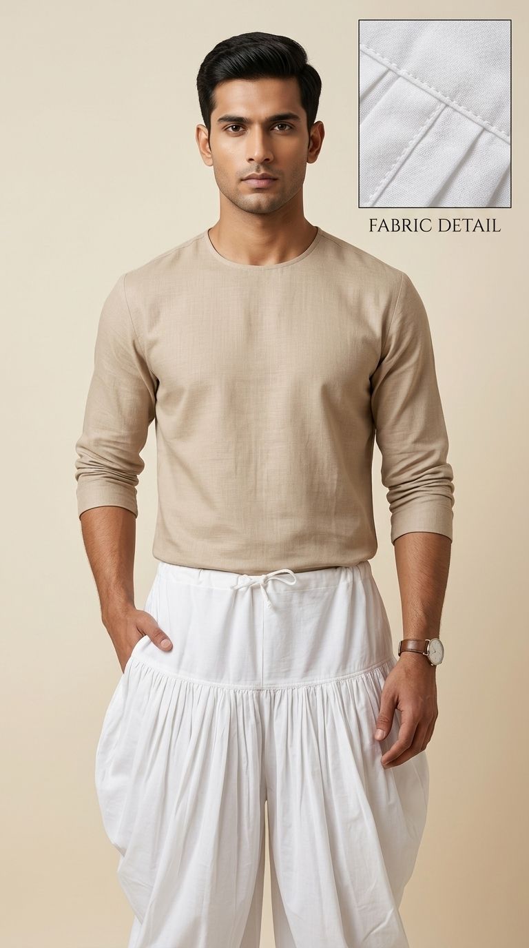 UHSFashion Solid Men Dhoti-picture-10