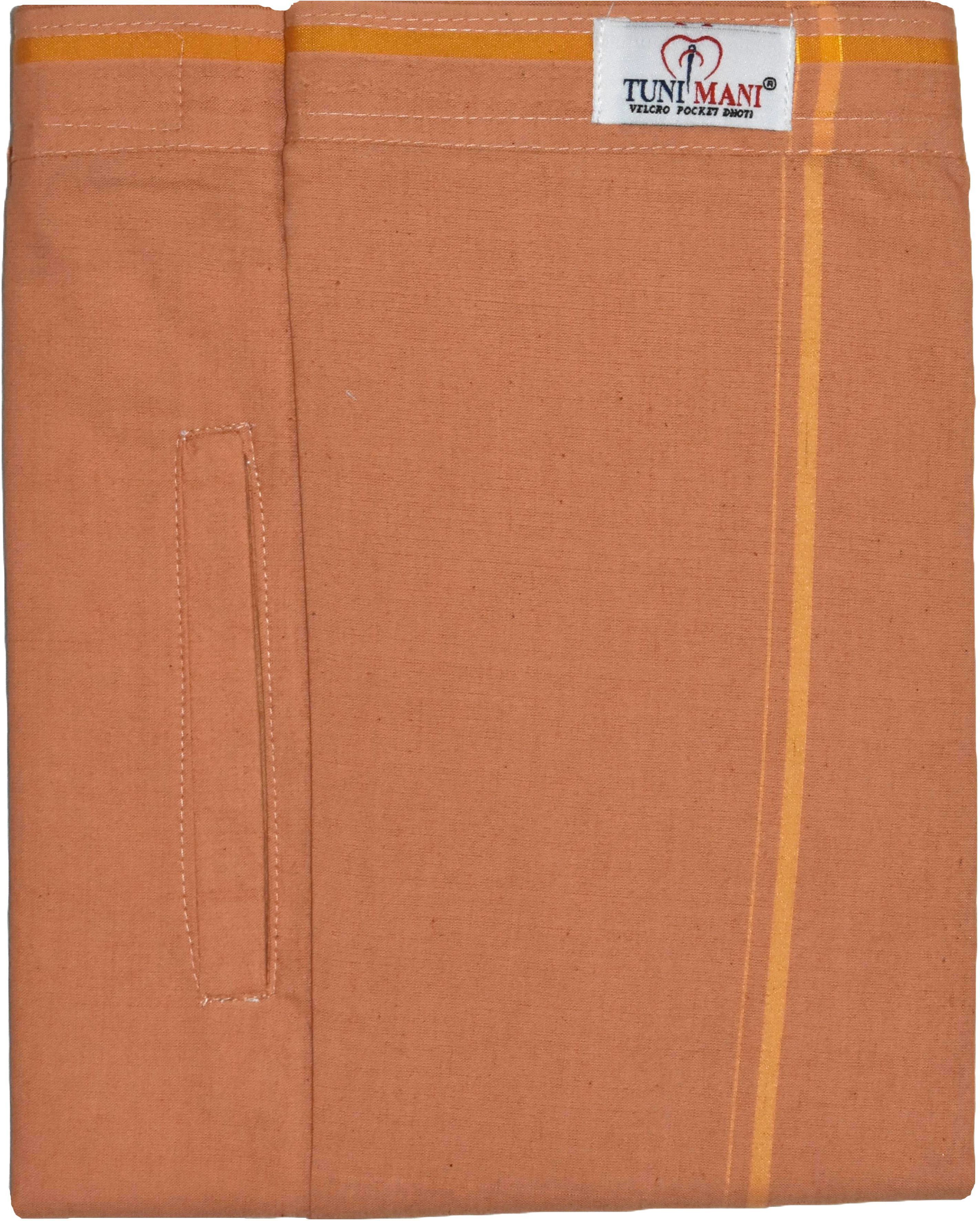 TUNI MANI Welcro Pocket Dhoti Solid Men Dhoti-image-7