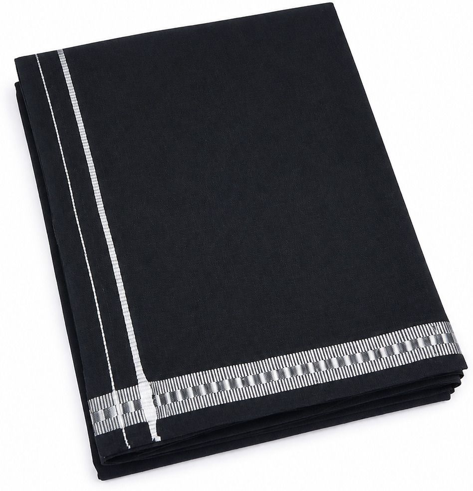 Mithulya Cotton Mithulya Cotton Elegant Border Veshti Solid Men Dhoti-image-4
