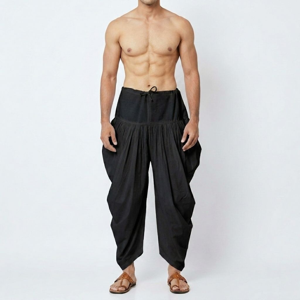 UHSFashion Solid Men Dhoti-picture-24