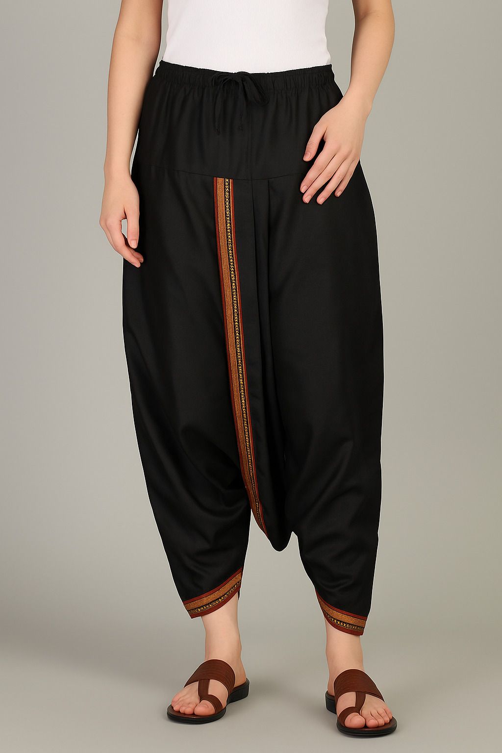 SAC SHREE APARAJEET CREATIONS Pure Cotton Ready to Wear Dhoti for Women Solid Women Dhoti-picture-25