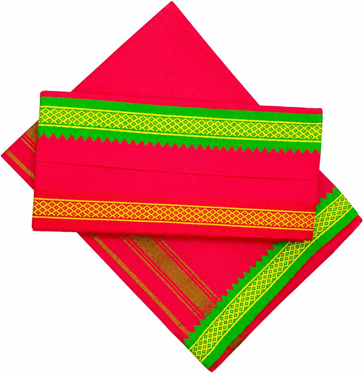 Ygm Diam Traditional Dhoti with Matching Angavastram Solid Men Dhoti-picture-37
