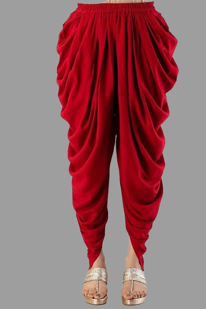 SSR FASHION Stylish/Loose Fit Women's Solid Rayon Fabric Dhoti Pant/Patiala/Harem Pant Solid Women Dhoti