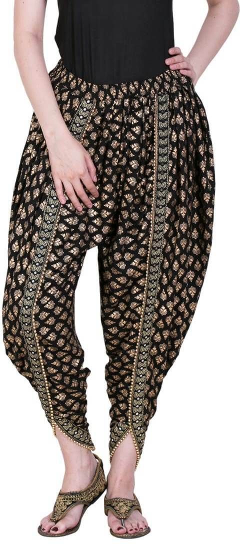 CREATIVE Women Dhoti Block Print With Embroidery Lace Embroidered Women Dhoti-picture-31