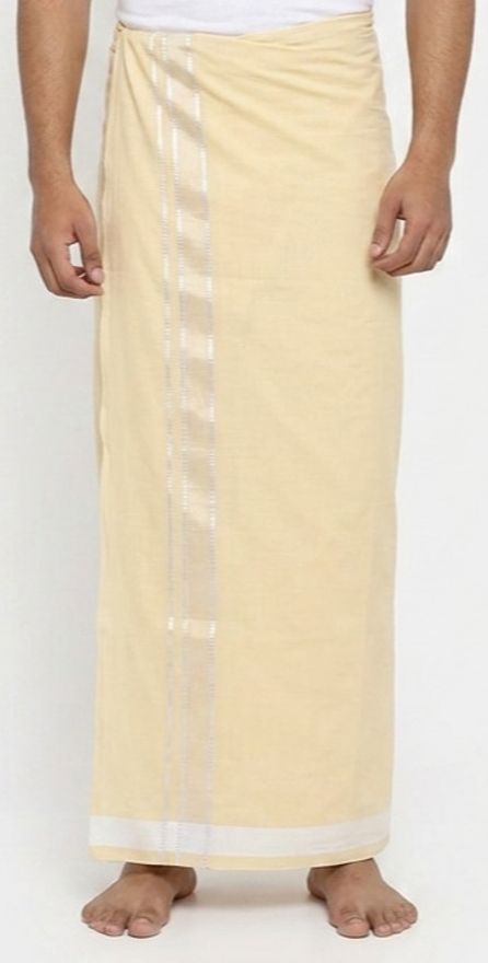 Shri Raghavendra Textiles Premium quality Men's Cream Dhoti Self Design Men Dhoti-picture-34