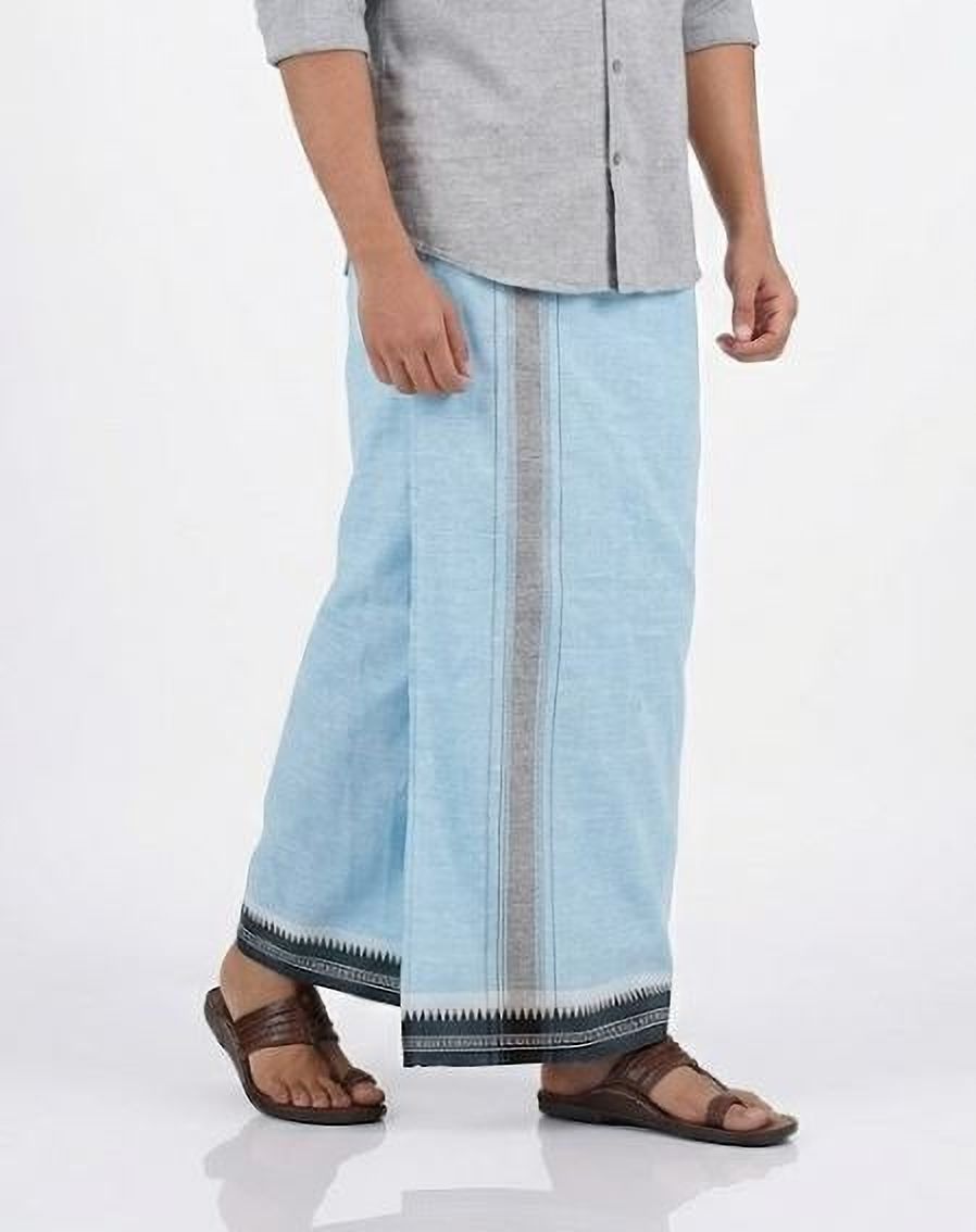 VIYAN Mooku Pet Pink Gifter dhoti - Size : 1.95 Meters Solid Men Dhoti-image-14