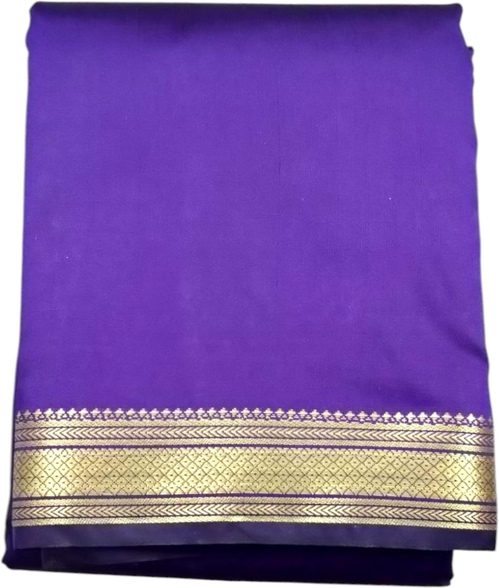Ishrattextile Traditional Silk Dhoti 4 mtr Woven Women Dhoti-picture-14