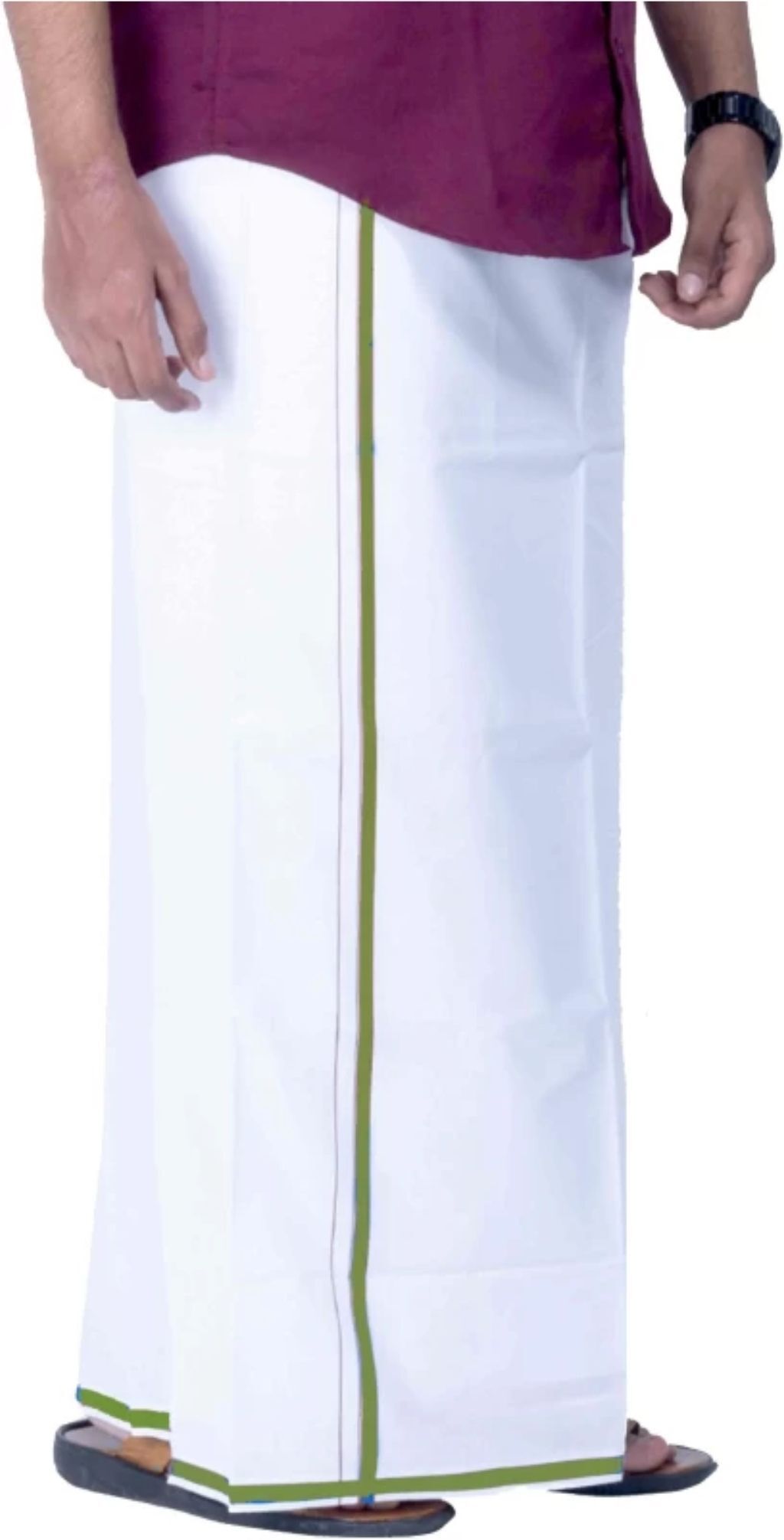 SHERHAAN TRENDY & TRADITIONAL COTTON dhoti/LUNGI Solid, Striped Men Dhoti-image-28