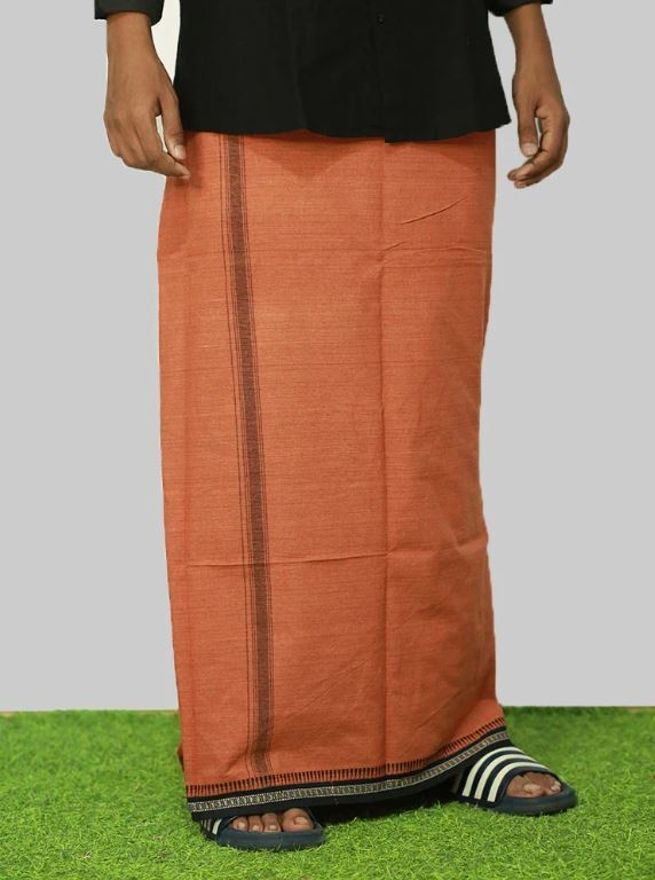 AADHI RUBAN 2.00 Meter Kaavi Plain Solid Men Dhoti-image-31