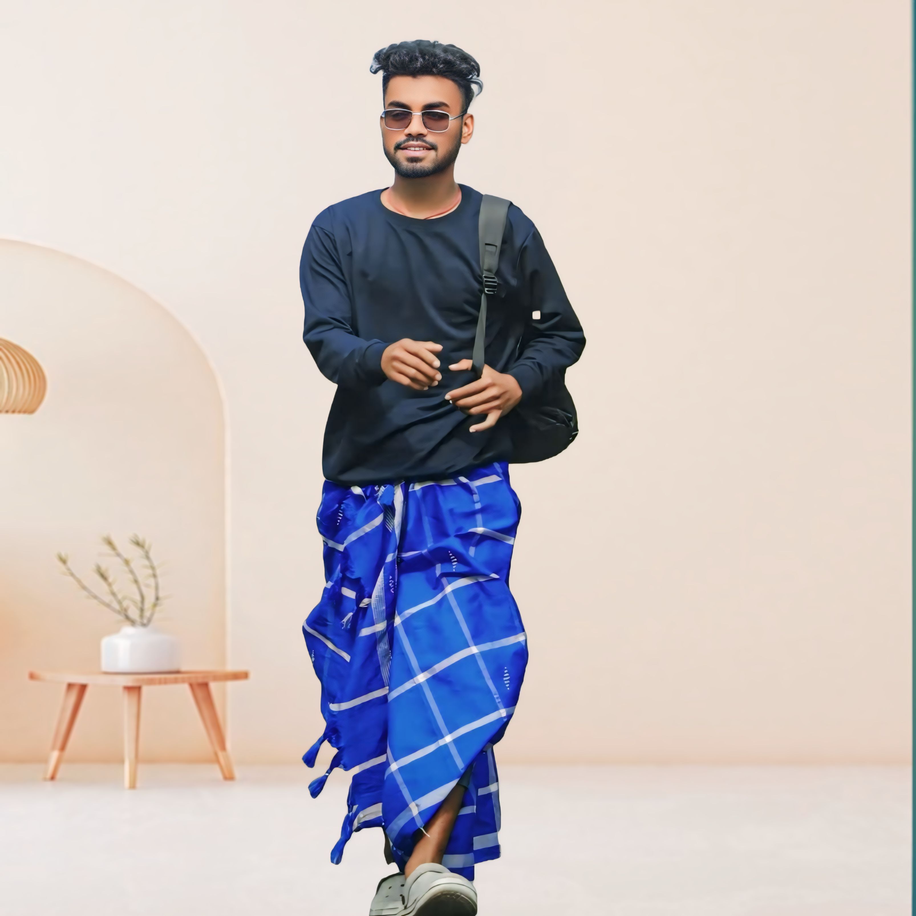 Prithvi Santali Traditional Panchi Dhoti(Adiwasi Dhoti) Self Design Women Dhoti-picture-10