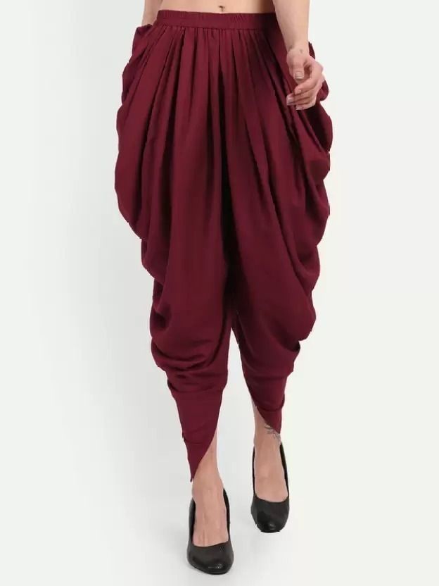SSR FASHION Stylish/Loose Fit Women's Solid Rayon Fabric Dhoti Pant/Patiala/Harem Pant Solid Women Dhoti