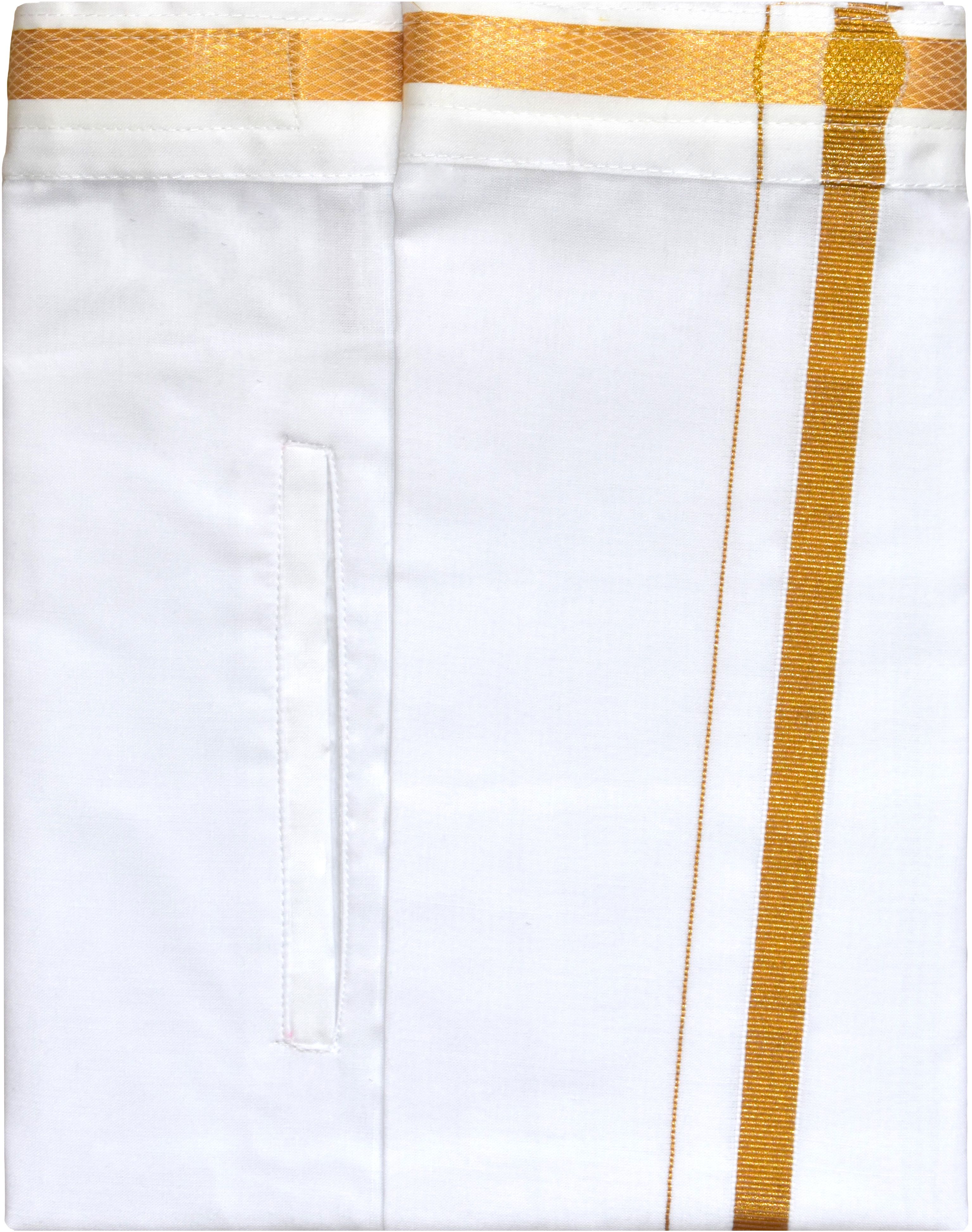 TUNI MANI Traditional South Indian Readymade Pocket Vesti | 28-44 Inches Solid Men Dhoti-picture-17