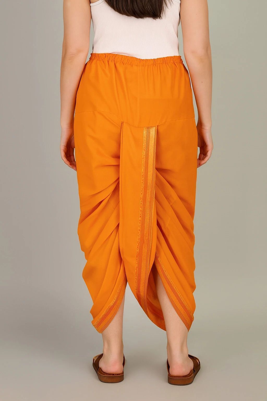 Radhika Handloom Art Silk Ready to Wear Dhoti for Women Solid Women Dhoti-picture-11