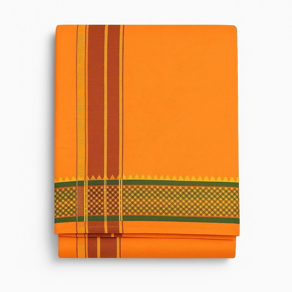 arsa lifestyle Panchakacham Dhoti Set-mango Woven Men Dhoti-picture-21