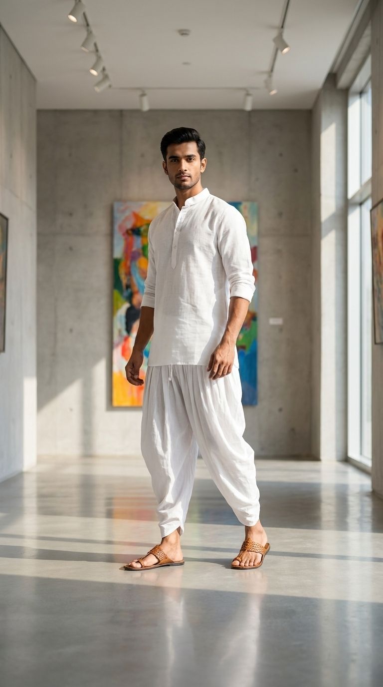 UHSFashion Solid Men Dhoti-picture-25