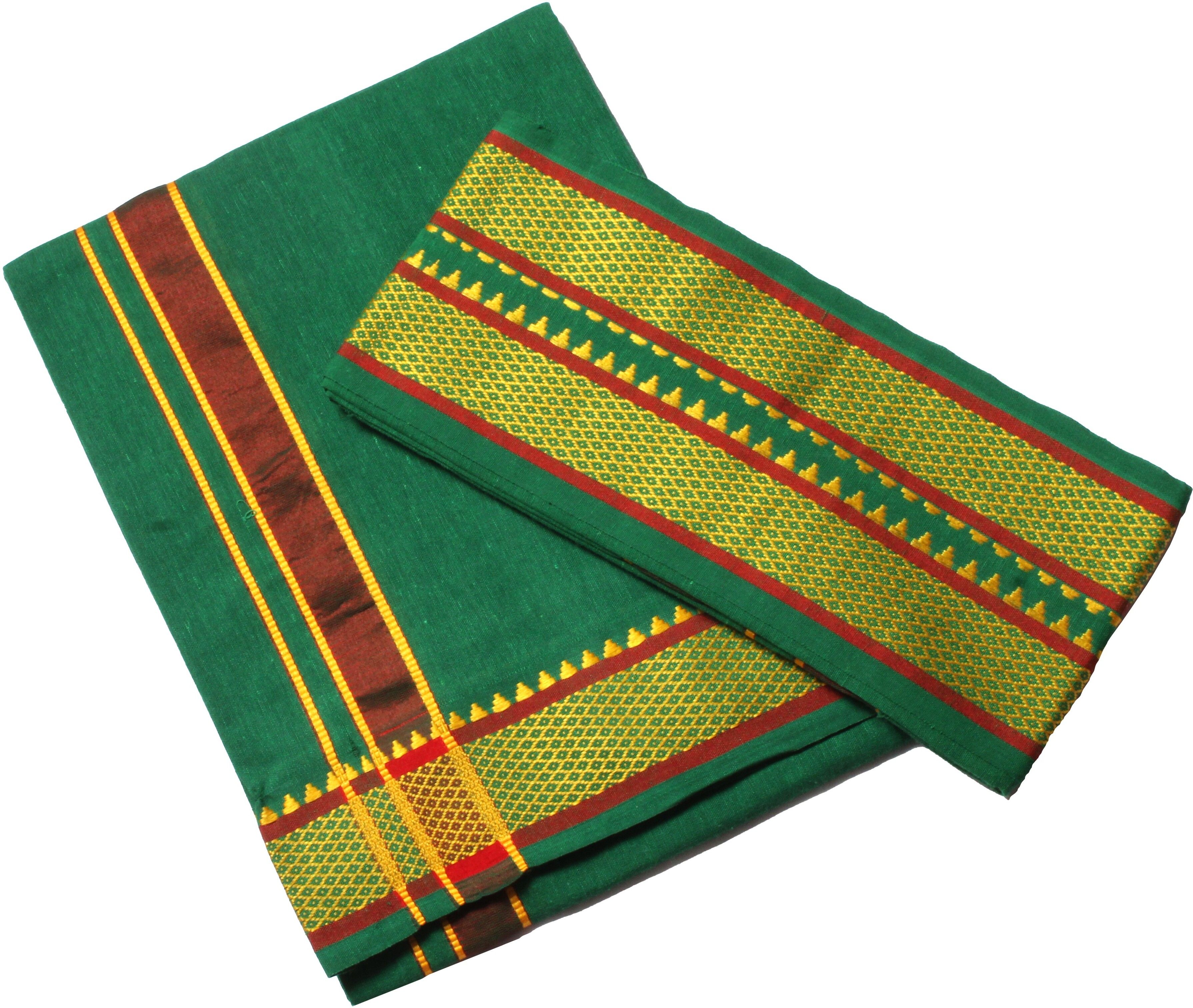 Hornbill Enterprises Single Dhoti -2 Mtrs / Mundus / Lungi with Gamcha Solid Men Dhoti-picture-14