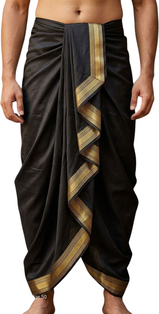 KIRAN SILK Pooja special Embellished Men Dhoti-picture-31