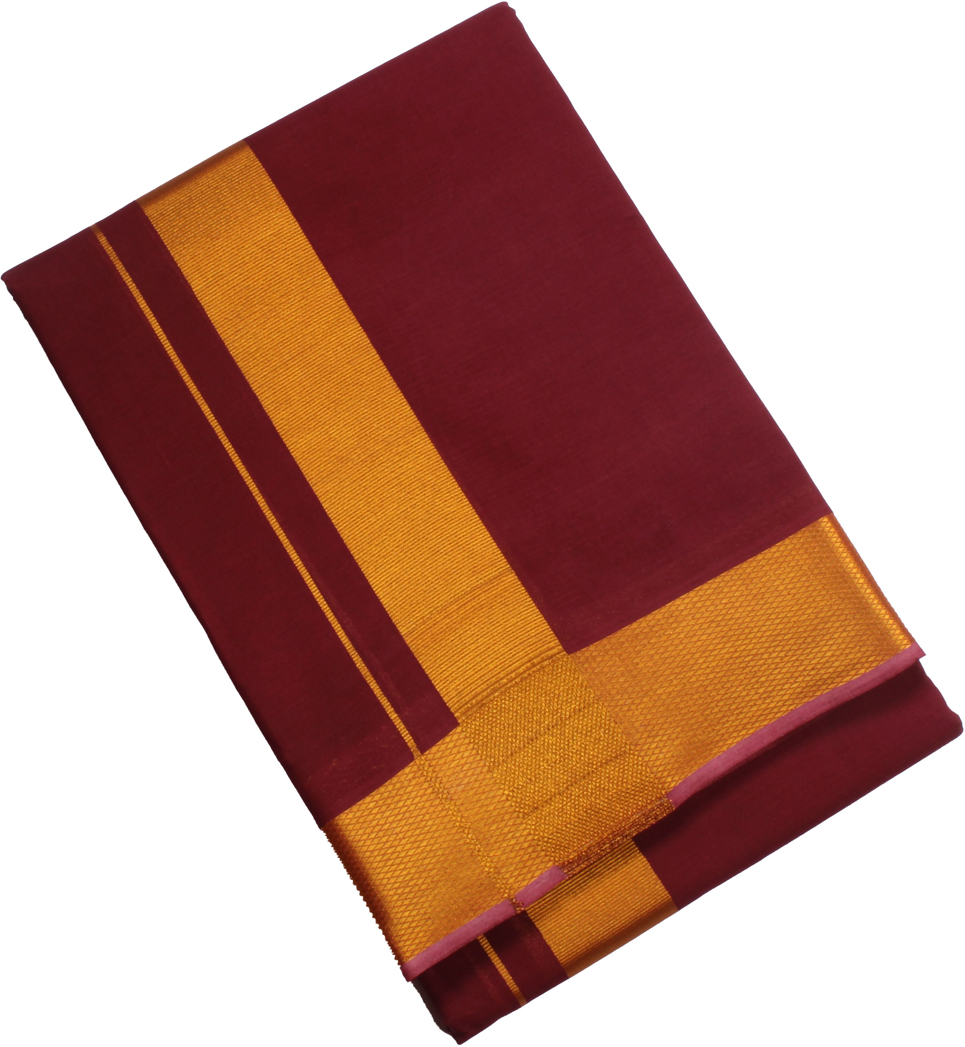 Sharan Elegance 100% Cotton Men’s Dhoti/Angavastram/Panjakejam / 4 mtr Dhoti with 2.25 mtr towel Solid Men Dhoti-picture-12