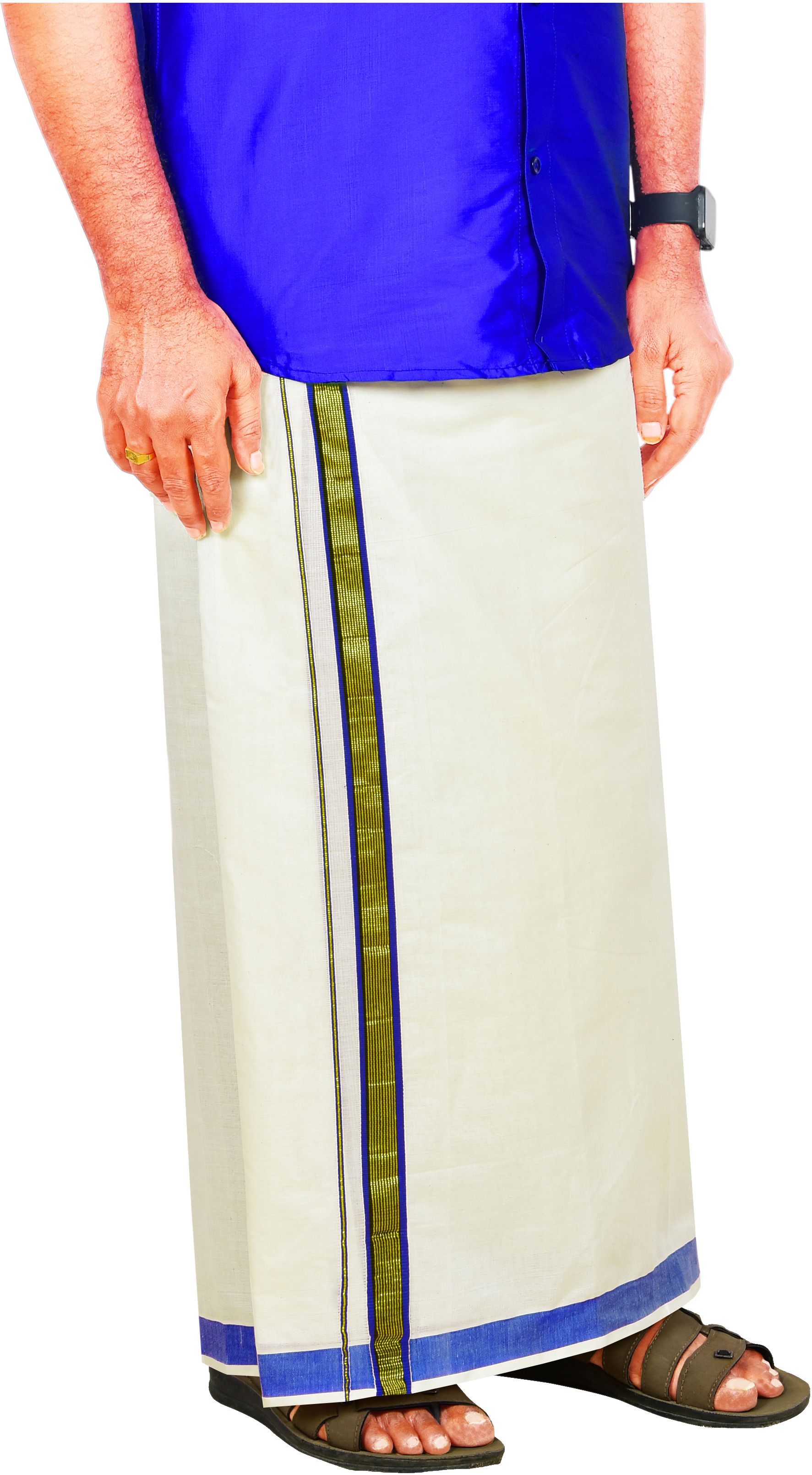 YAZHI TEXTILES Solid Men Dhoti-picture-18