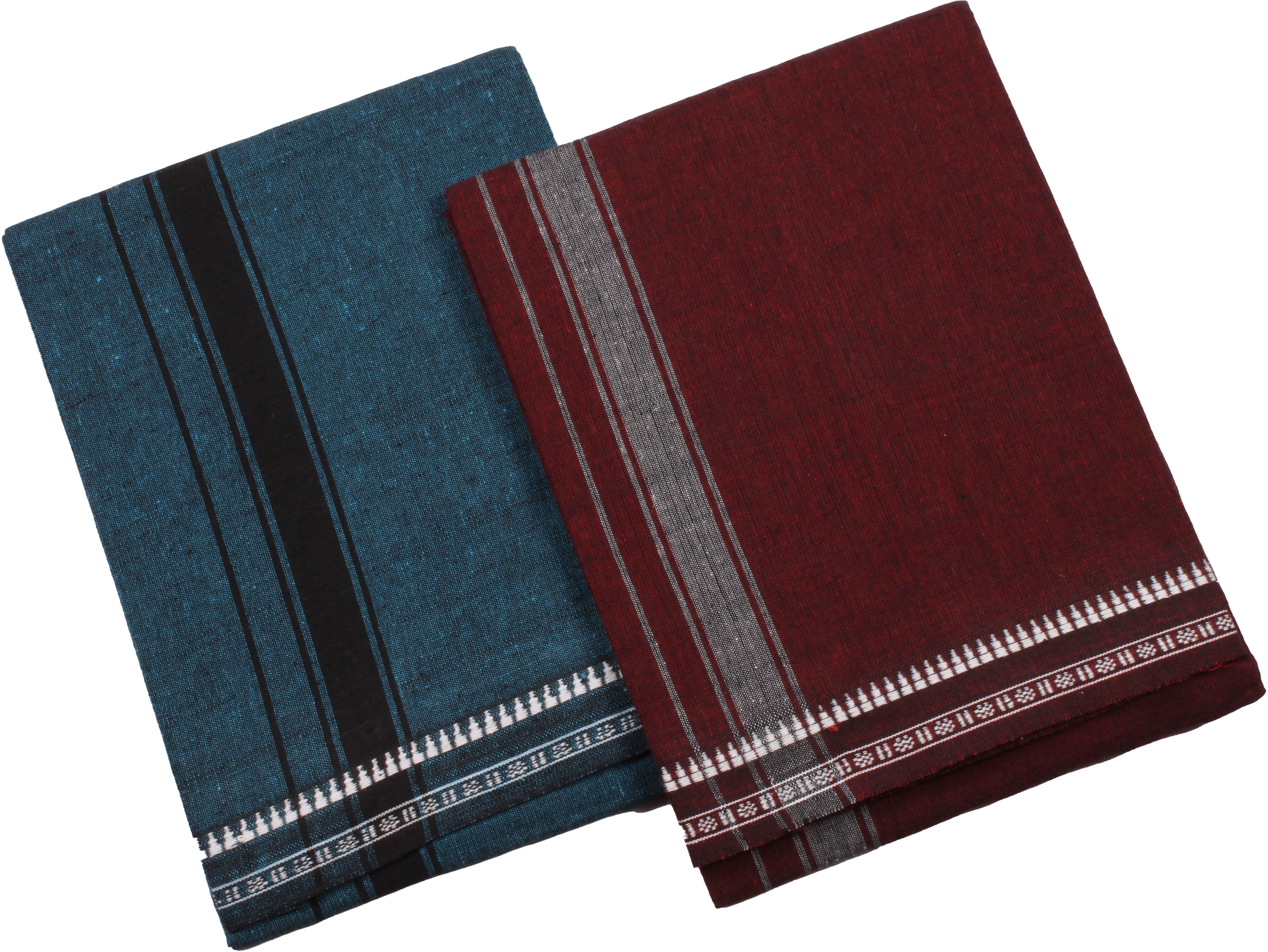 Sharan Elegance Kerala Style Cotton Dhoti Single size with 1.9 meters Set 2 Solid Men Dhoti-picture-26