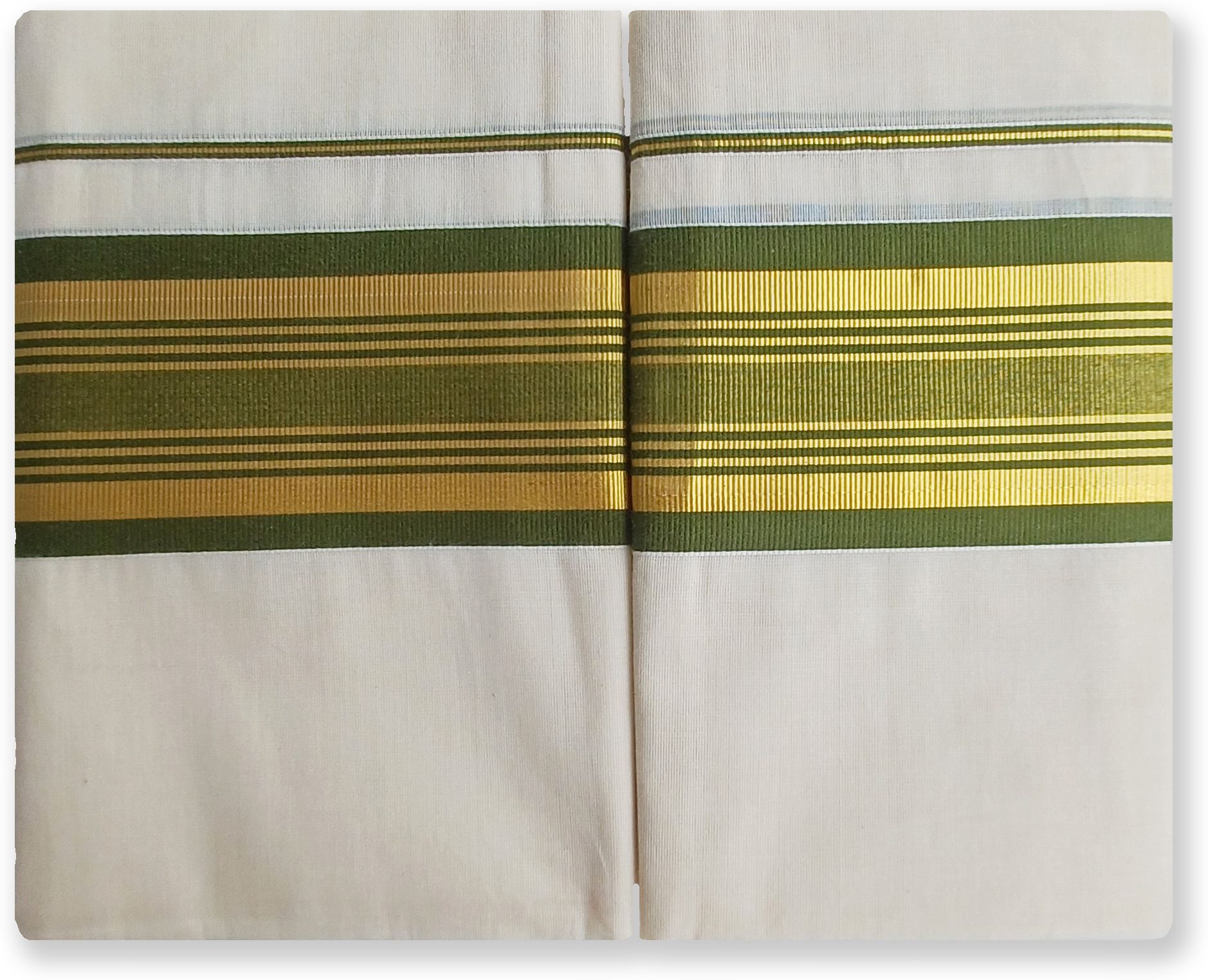 Chithra Fabrics CF 4206 Olive Green Fancy Border Single Set Mundu Solid Women Dhoti-picture-37
