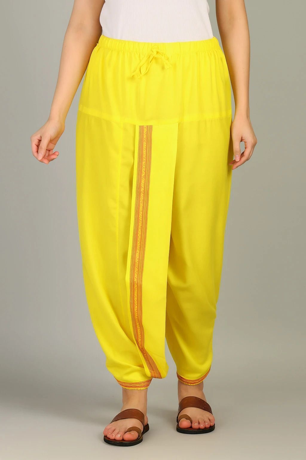 Sac Shree Aparaajeet Creations Art Silk Ready to Wear Dhoti for Women Solid Women Dhoti-picture-32