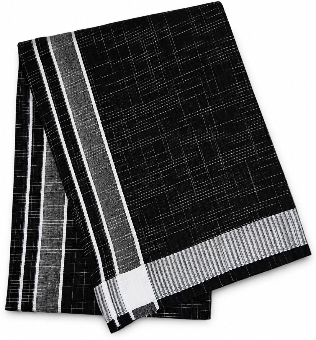 Mithulya Cotton Traditional Cotton Veshti for Men | Elegant Border | Unstitched Striped Men Dhoti-picture-45