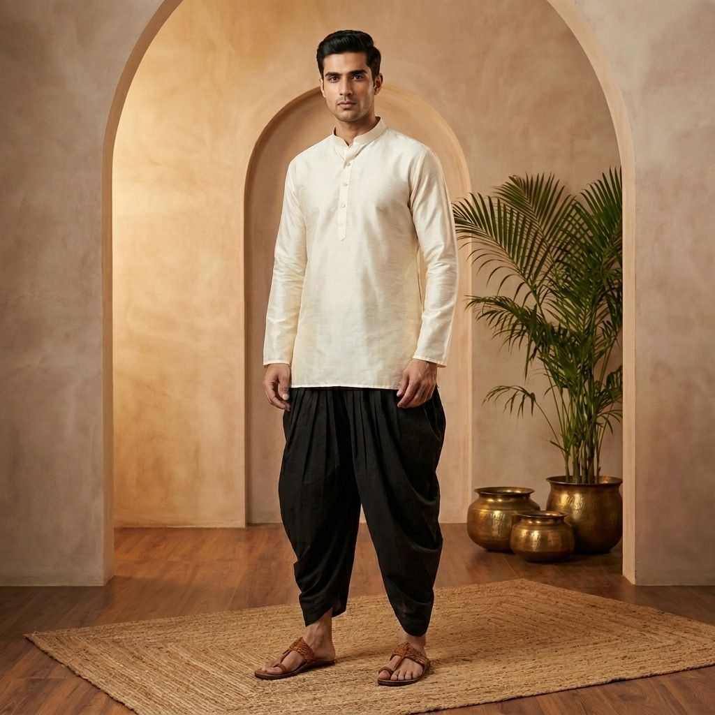 StyleVault Solid Men Dhoti-picture-46