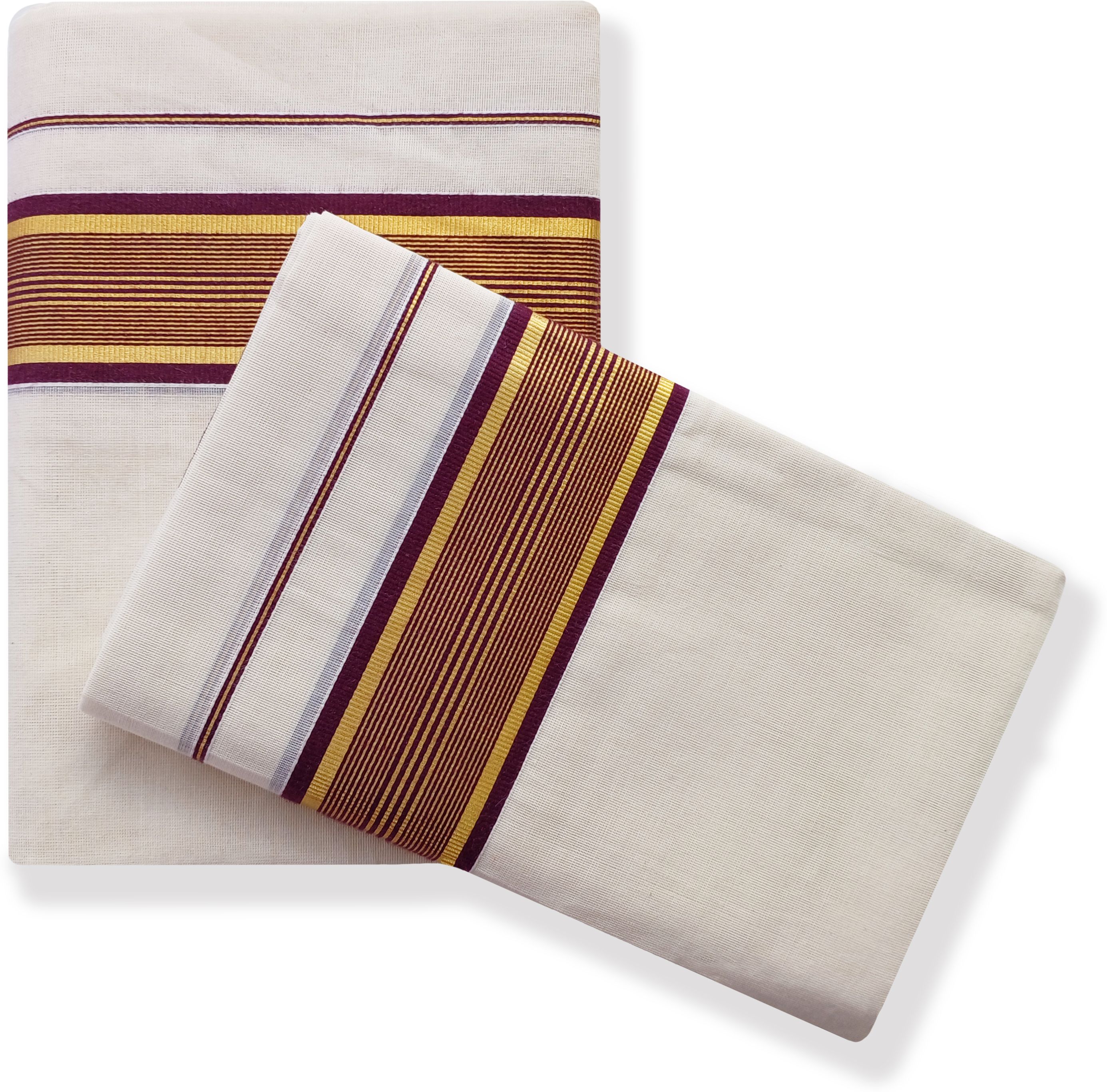 Vairavaa Tex VT 4226 Dark Maroon Single Set Mundu Solid Women Dhoti-image-38