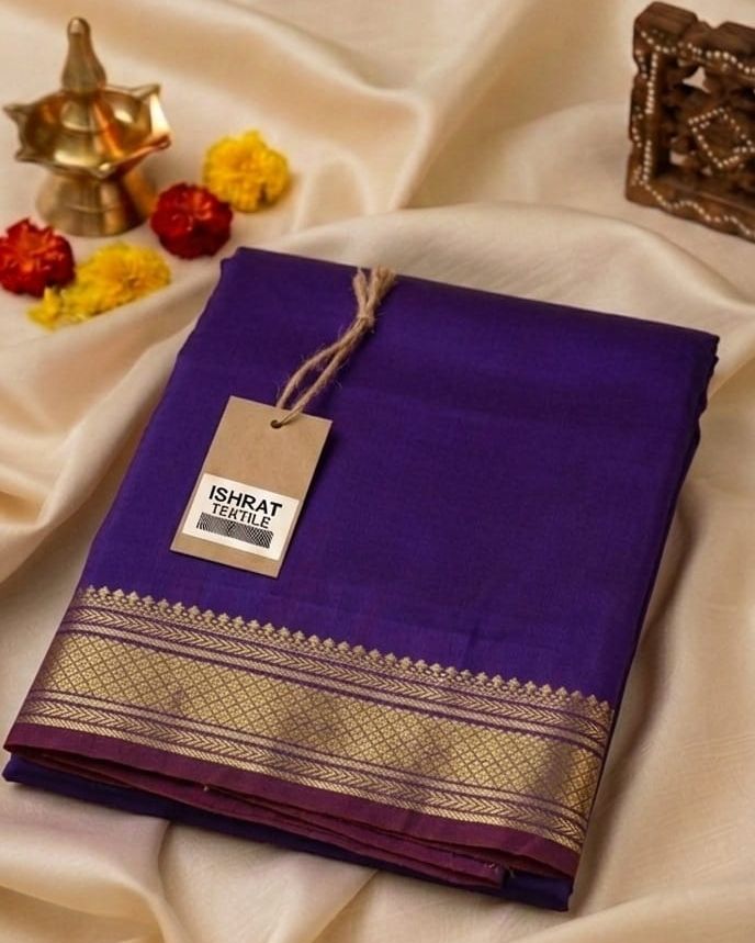 Ishrattextile Traditional Fancy Ma Silk Dhoti 4 Meter Blue Woven Men Dhoti-picture-32