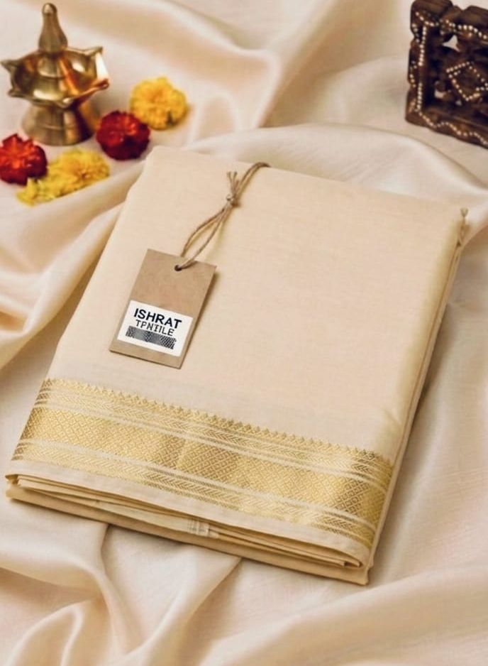 Ishrattextile Traditional Fancy Man Silk Dhoti 4 MTR Puja Dhoti paithani Woven Men Dhoti-image-23