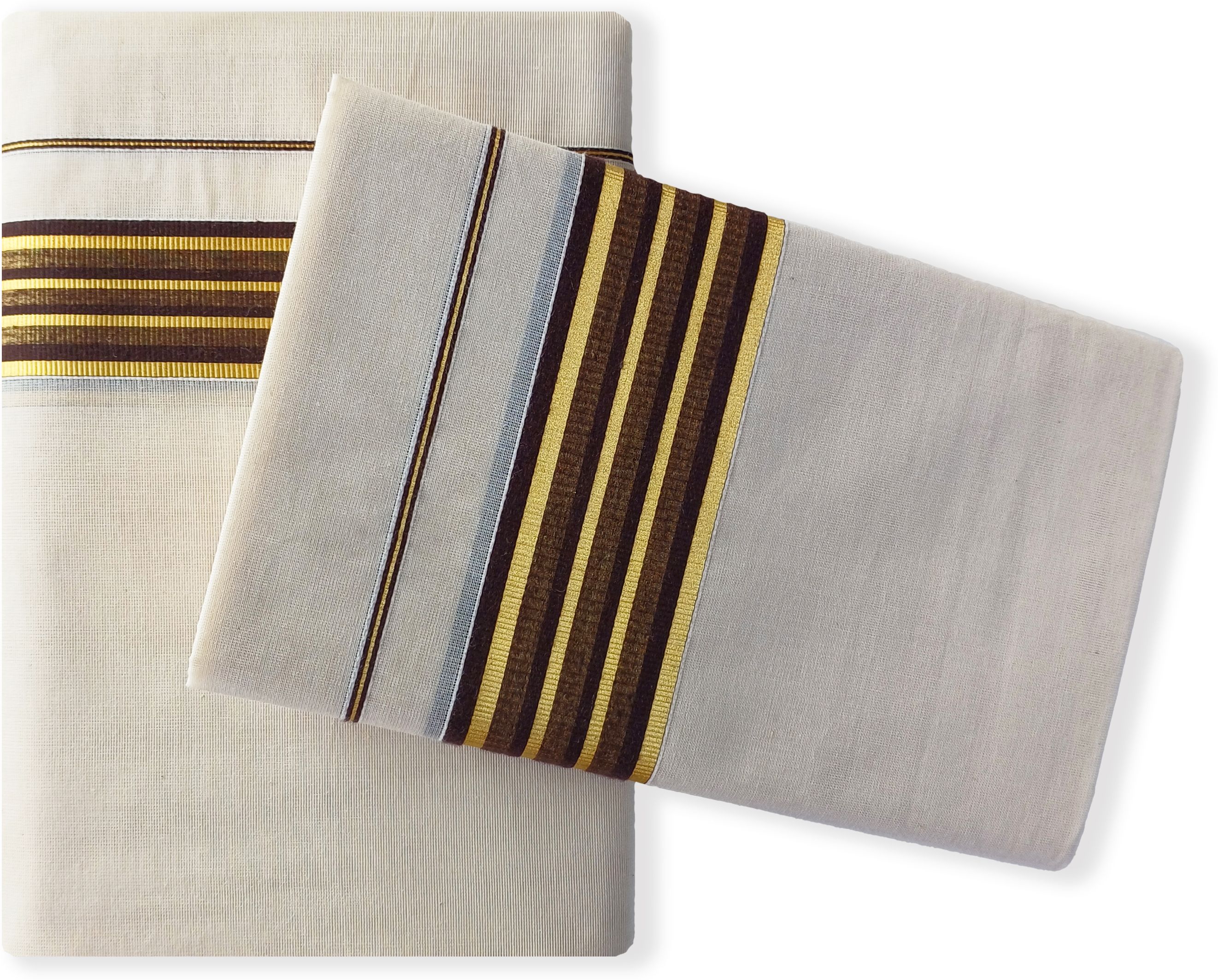 Chithra Fabrics CF 4200 Double Set Brown Solid Women Dhoti-image-42
