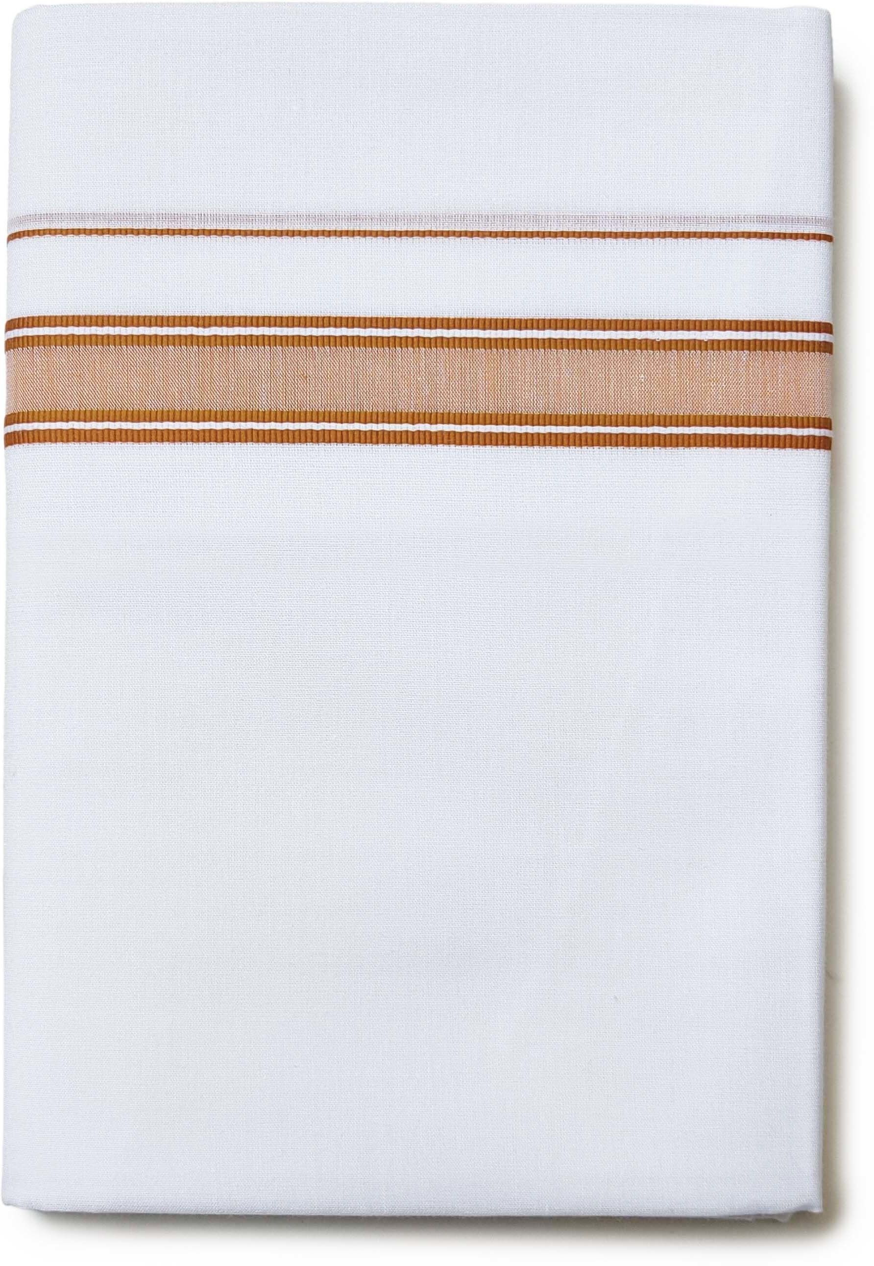 Chithra Fabrics 100% Pure Cotton Traditional 1'Inch KaraiKaaki Bordered (8013) 2.00'Meter Solid Men Dhoti-picture-28
