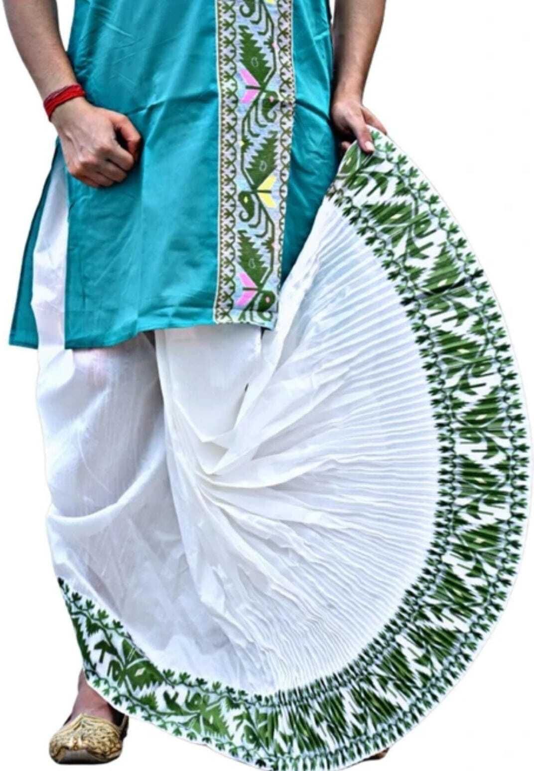 Sreenika NEW FANCY DHOTI FOR MEN Self Design Men Dhoti-picture-20