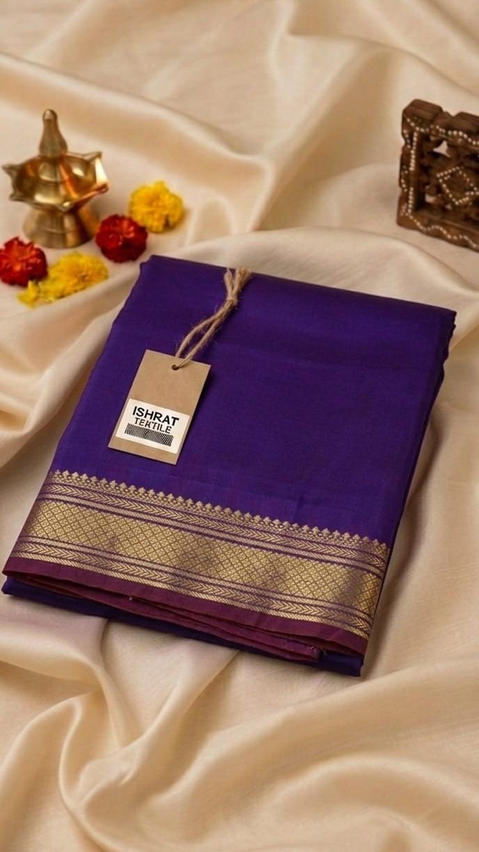 Ishrattextile Traditional Silk Dhoti with Gold Zari Border, South Indian Wear for Men 4 Meter Woven Men Dhoti-picture-30