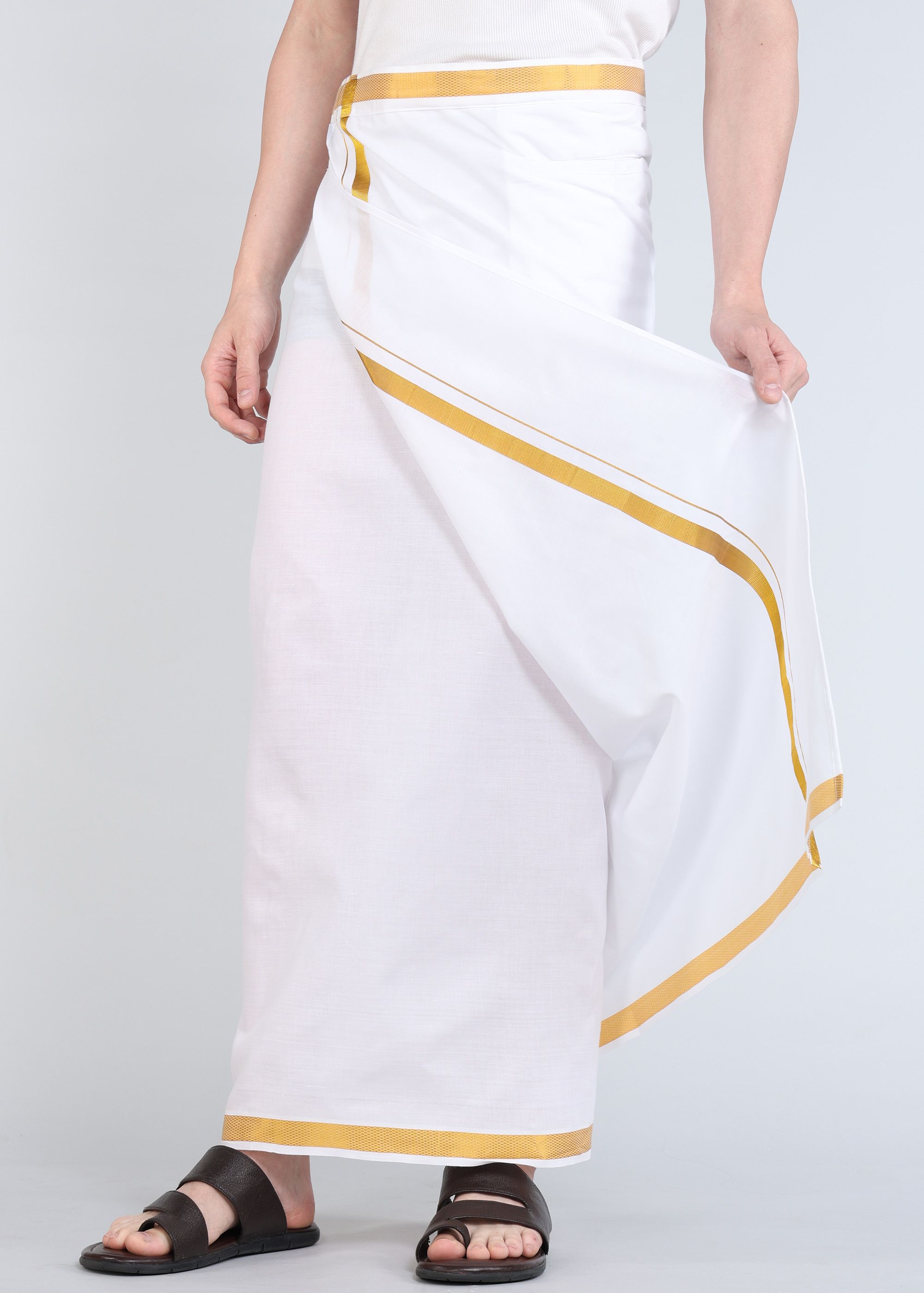 GREEN TEE men readymade dhoti Solid Men Dhoti-image-14