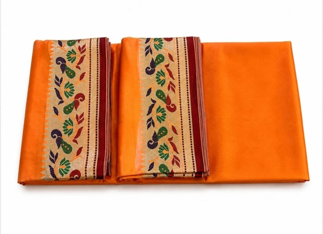 Ishrattextile Traditional Fancy Man Silk Dhoti and Dupatta With Peacock Border Mango Woven Men Dhoti-image-23