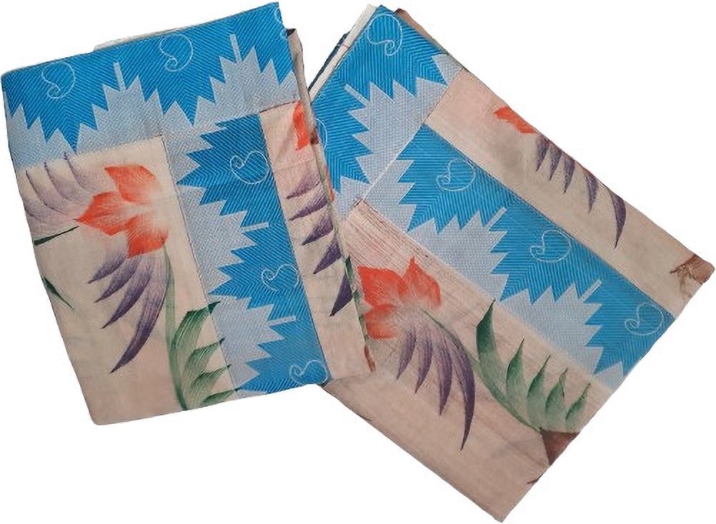 Atex Women Set Mundu in Kerala Cotton with fanc Lace Border and Hand Paint Chevron/Zig Zag, Embellished Women Dhoti