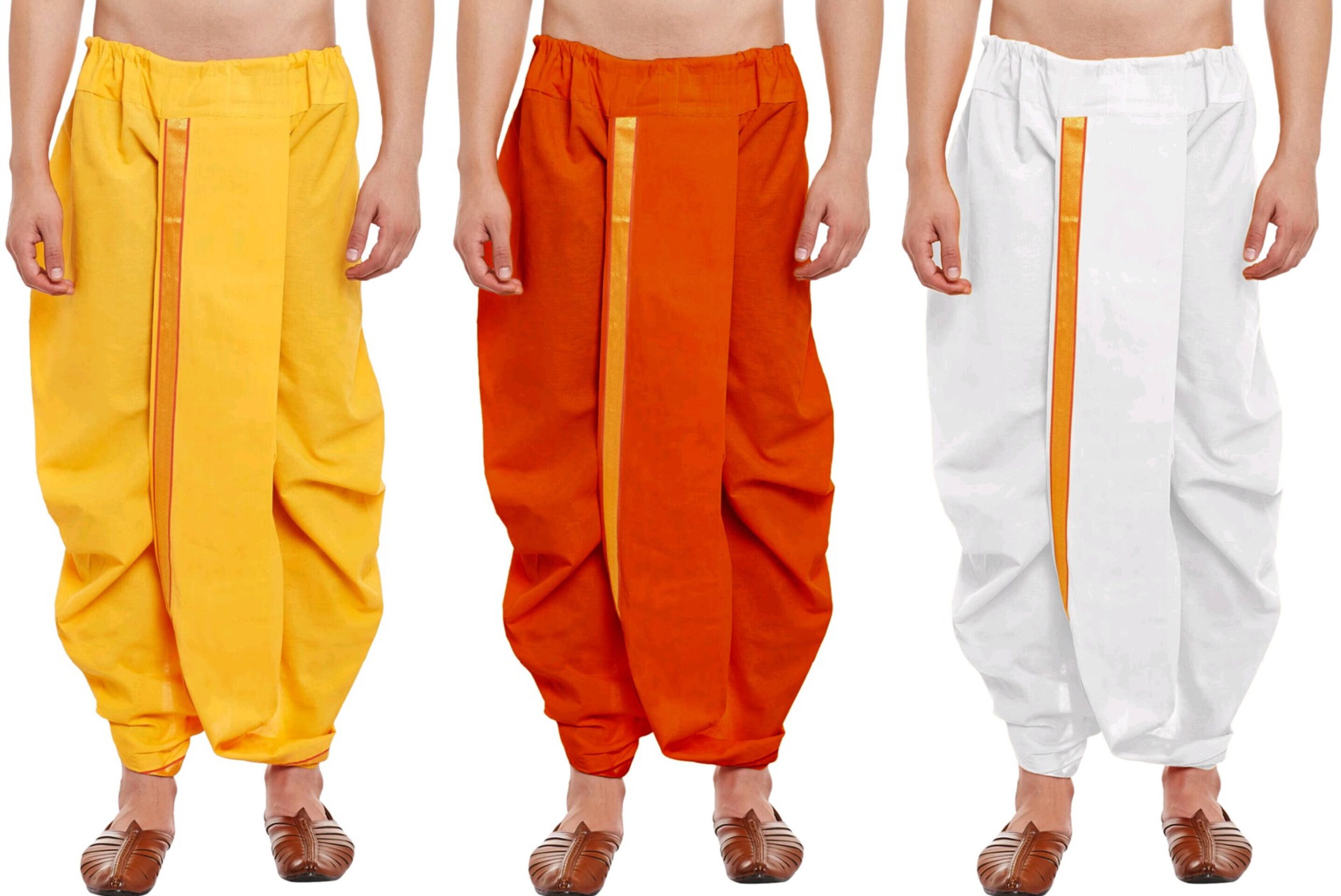 DIAMOND CLUSTER Readymade dhoti for men pack of 3 combo Self Design Men Dhoti-picture-16