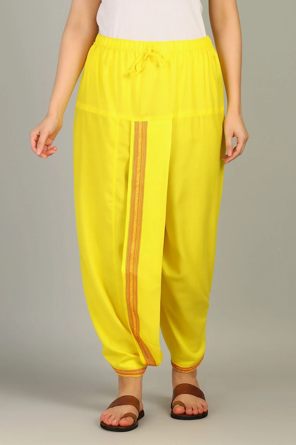 SAC SHREE APARAJEET CREATIONS Art Silk Ready to Wear Dhoti for Women Solid Women Dhoti-picture-22