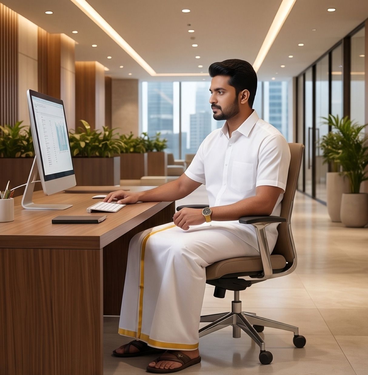 Pitaliya PREMIUM QUALITY SINGLE OPEN WHITE COLOR WITH GOOD ZARI QUALITY Solid Men Dhoti-picture-10