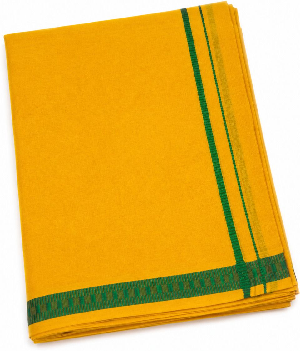 Mithulya Cotton Elegant Border Veshti Solid Men Dhoti Solid Men Dhoti-image-15