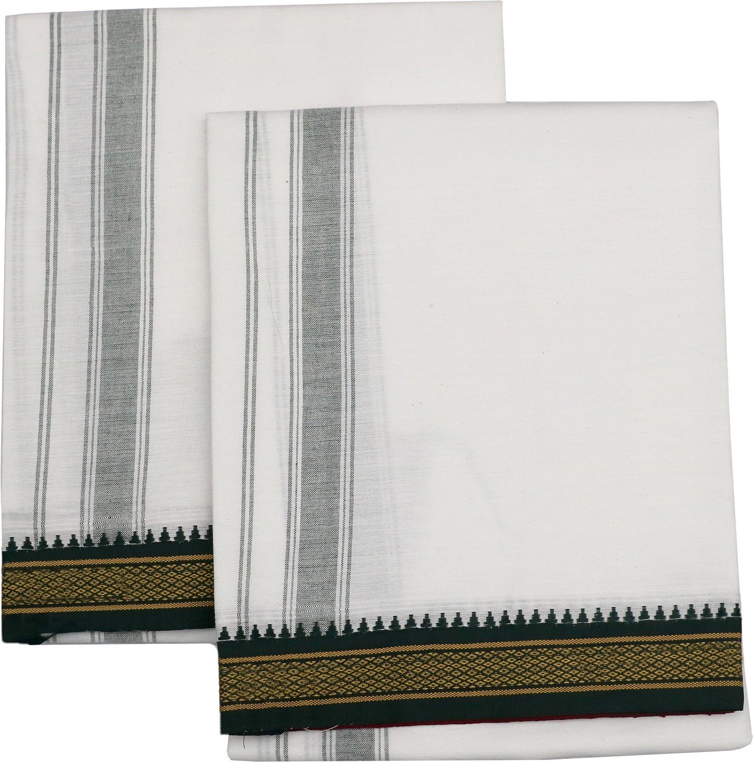 RETRO Pack Of 2 Thalapathy Border Solid Men Dhoti-picture-22