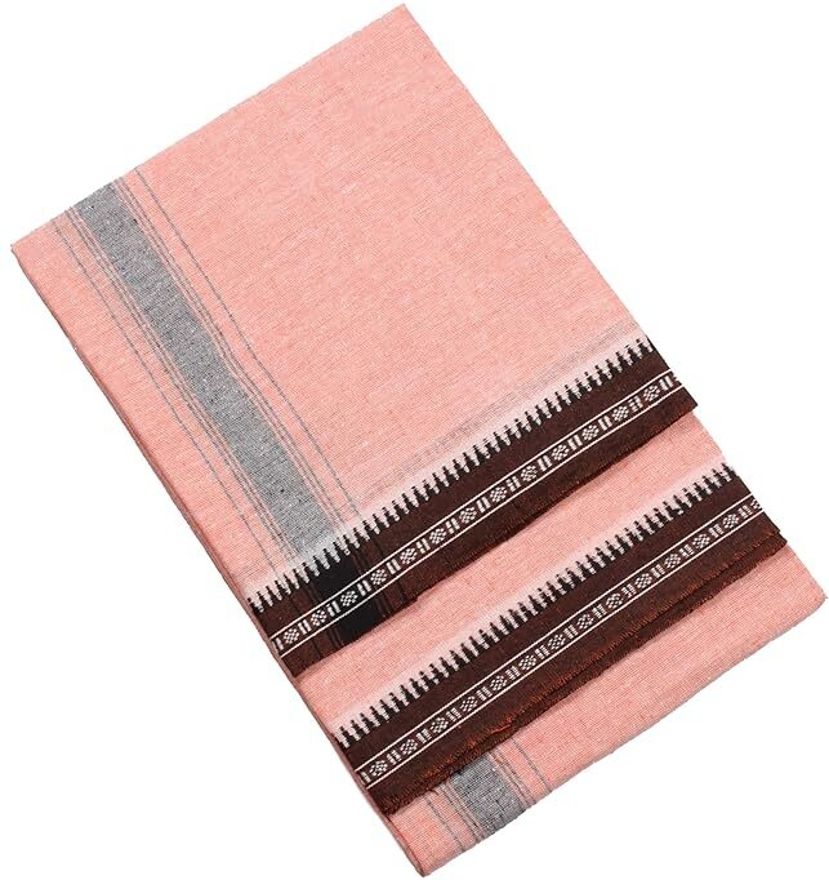 Tharunsha Elite Cotton Men's Single -1.9 Mtrs Kerala Cotton Dhoti Set of 1 Striped Men Dhoti-image-31