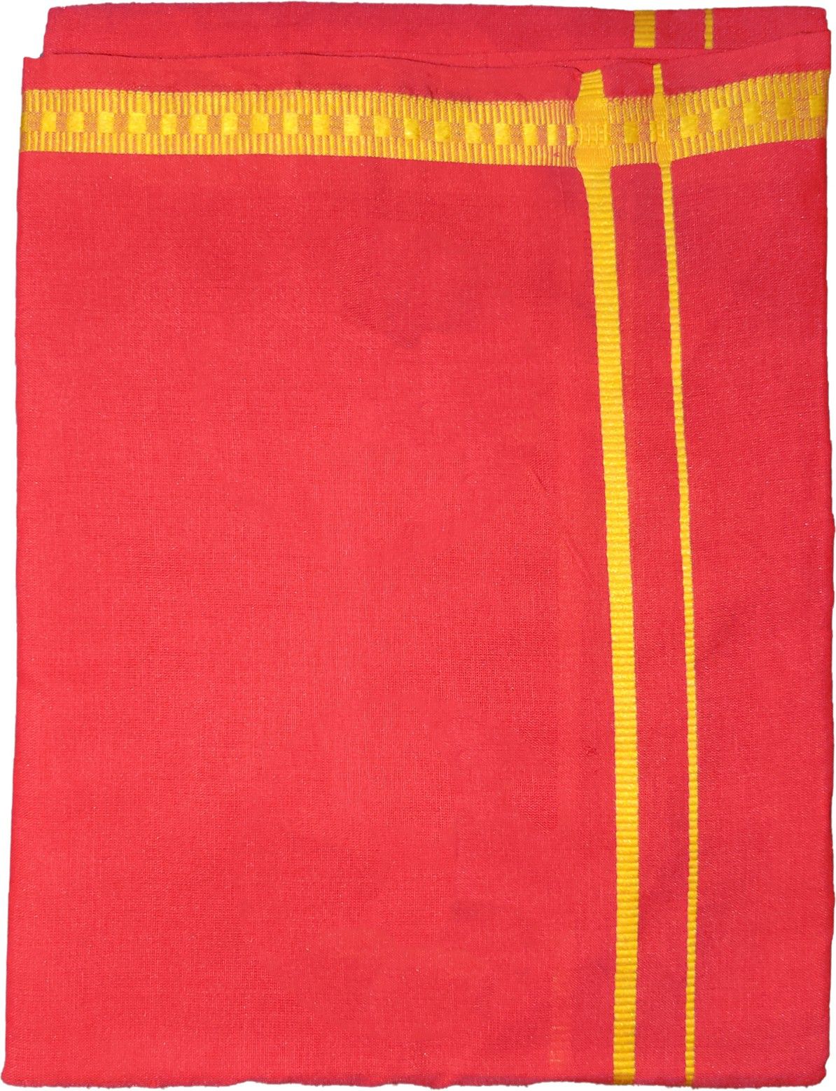 DeX Co. ® Pentax Collection ( 2.00 Meters | Red ) Self Design Men Dhoti-picture-27