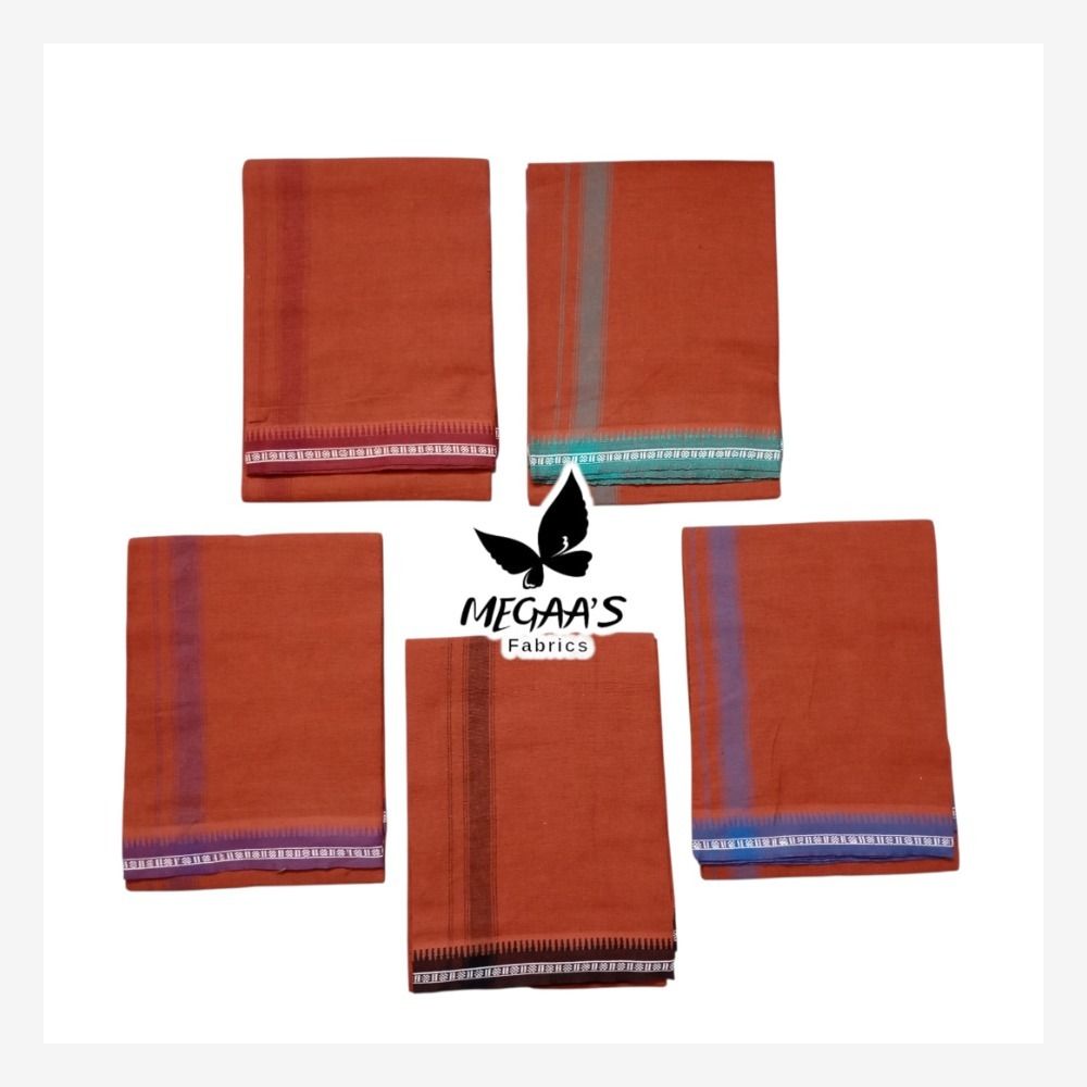 Megaasfabrics Pettu kaavi 5 piece combo set Solid Men Dhoti-picture-25