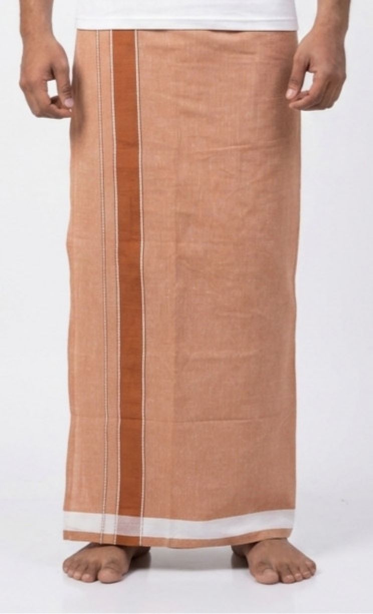Shri Raghavendra Textiles Premium quality Men's Superior Light Brown dhoti Self Design Men Dhoti-picture-30