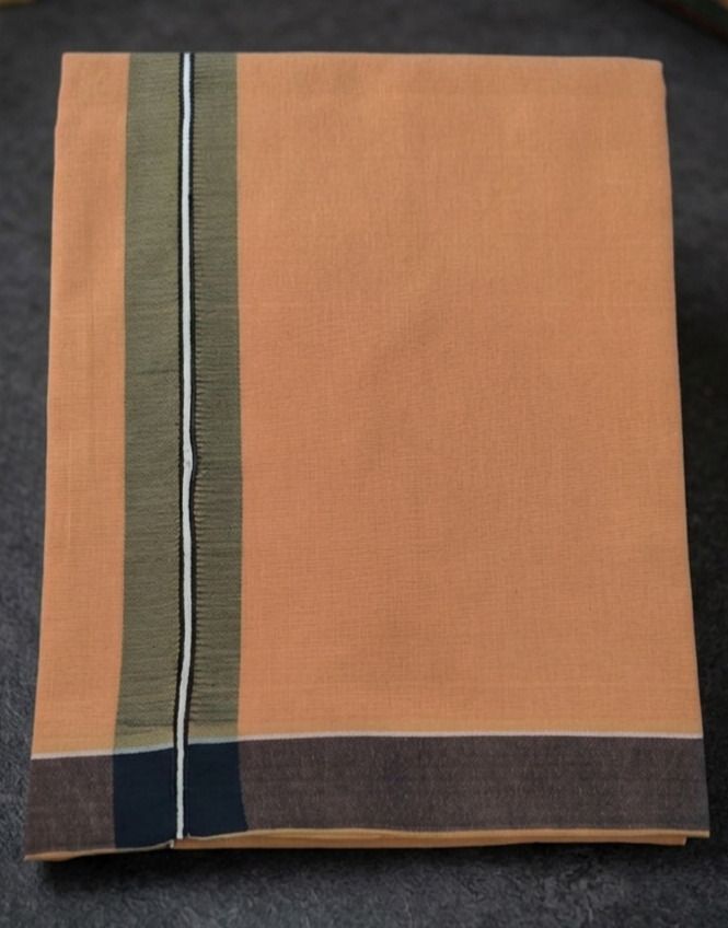 Shri Raghavendra Textiles Men's Superior quality Beige Kavi Dhoti Self Design Men Dhoti-picture-14