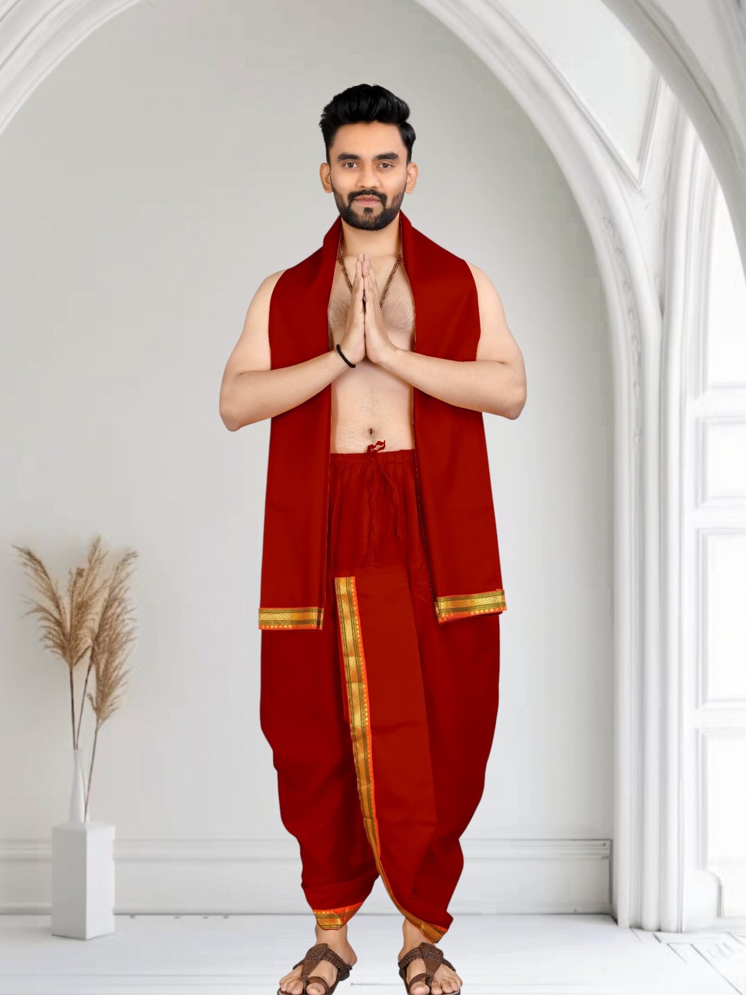 TRUST OUS Self Design Men Dhoti-picture-14